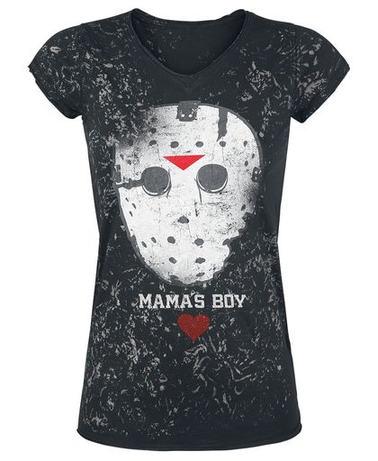 Friday The 13th Mama&apos;s Boy Girls shirt zwart