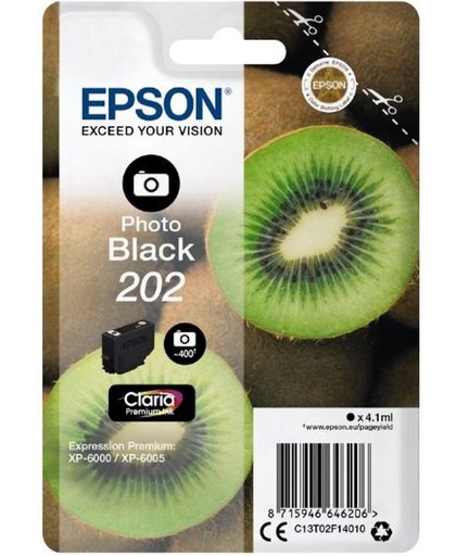 Epson 202 inktcartridge Foto zwart 4,1 ml 400 pagina's