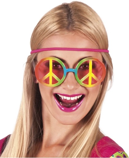 24 stuks: Partybril Hippie
