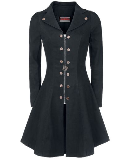 Jawbreaker Lovely Coat Girls lange jas zwart