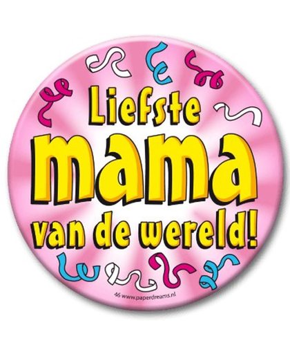 XL Button - Liefste Mama (Doorsnee 10 cm)