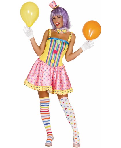 Pastel clownskostuum voor vrouwen - Verkleedkleding