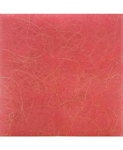 Sizoflor de Luxe Vlies – Roze met Gouddraad - 5meter x 60cm – Voor Home Deco, Bloemschikken, Kaarten maken en Scrapbook.
