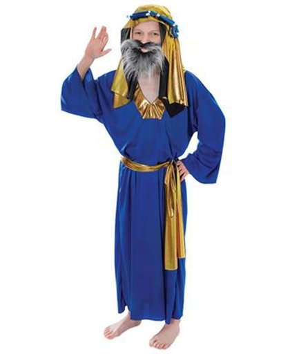 Drie koningen kostuum blauw voor kids 110-122 (5-7 jaar)