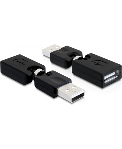 DeLOCK 65260 USB 2.0 A USB 2.0 A Zwart kabeladapter/verloopstukje
