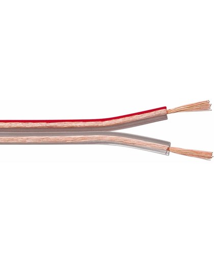 Goobay Luidspreker kabel 2x 1,5 mm / transparant (koper) - 50 meter