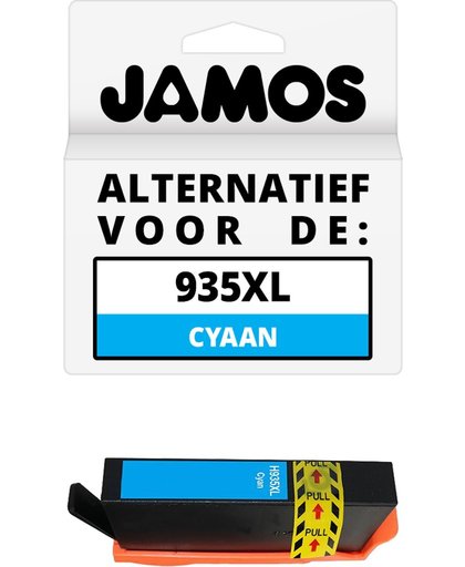 Jamos - Inktcartridge/ alternatief voor de  935XL Cyaan vervanger voor de HP 935XL Cyaan