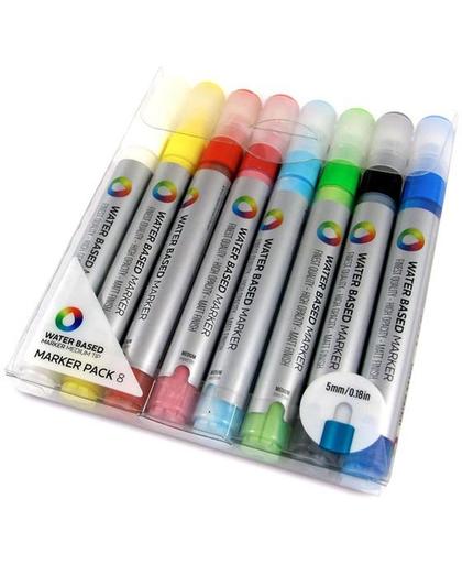 MTN Water Based verf marker pakket - 5mm Waterverf stiften met 8 verschillende kleuren
