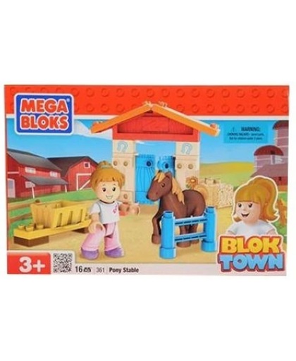 Mega Bloks Blok Town Ponystal - Constructiespeelgoed