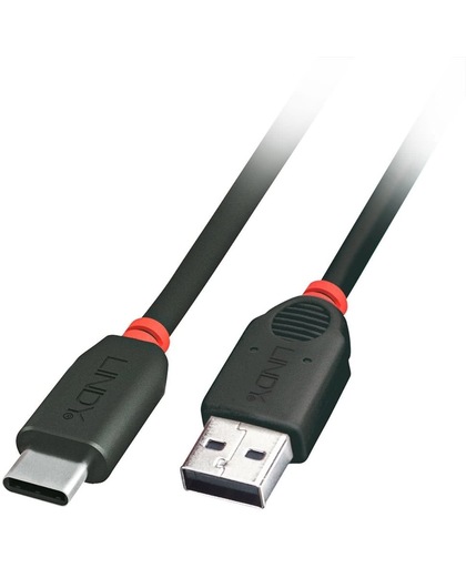 Lindy 41877 1.5m USB C USB A Mannelijk Mannelijk Zwart USB-kabel