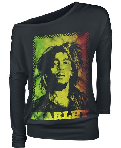 Marley, Bob Rasta Girls longsleeve zwart