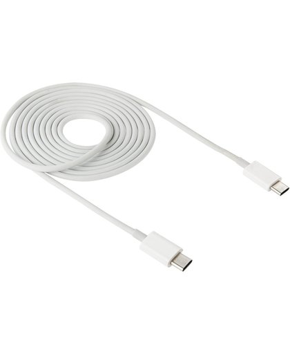 USB 3.1 Type-C mannetje Connector naar mannetje verleng Data kabel voor MACBOOK 12, Lengte: 2 meter wit