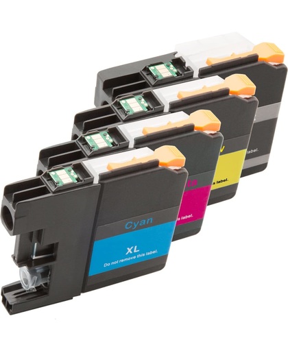 Compatible Inktcartridges LC127XL LC125XL voor Brother MFC-J4410DW,MFC-J4510DW,MFC-J4610DW,MFC-J4710DW - Zwart / Cyaan / Magenta / Geel (Pack of 4)