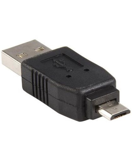 USB Koppelstuk USB - USB Micro - Zwart