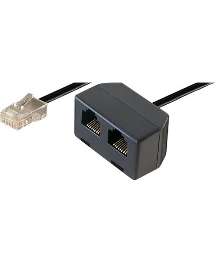 Transmedia ISDN splitter kabel 1x RJ45 (m) - 2x RJ45 (v) (8P8C) - 3 meter