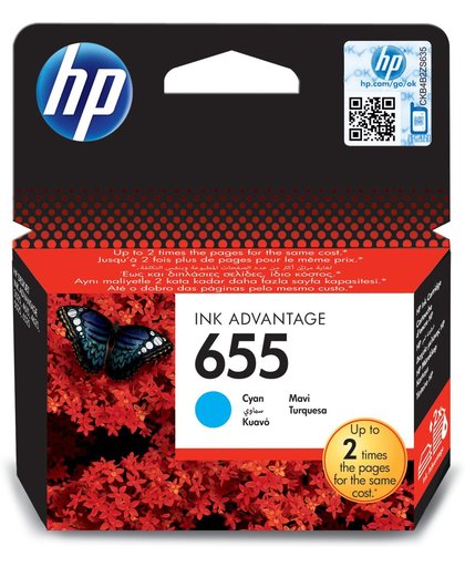 HP 655 inktcartridge Cyaan
