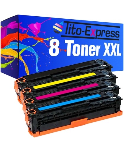Tito-Express PlatinumSerie PlatinumSerie® 8 Toner XL kompatibel voor HP CE320A CE321A CE322A CE323A 128A Laserjet CP1525 CP1525N CP1525NW Laserjet Pro CP1525 CP1525N CP1525NW CM1415FN CM1415FNW