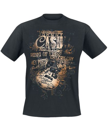 Cash, Johnny Lyrics T-shirt zwart