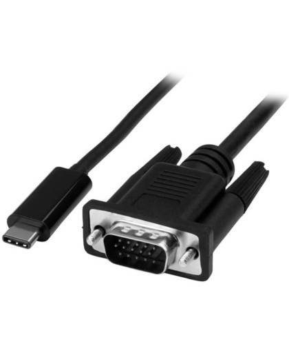 StarTech.com USB-C naar VGA kabel 2 m 1920x1200- zwart