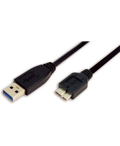 LogiLink 3m USB 3.0 3m USB A Micro-USB B Mannelijk Mannelijk Zwart USB-kabel