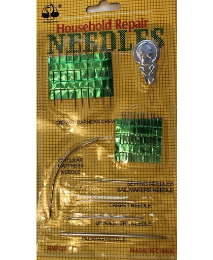 NBH® - 25 delig naalden setje in verschillende maten, incl gebogen naald