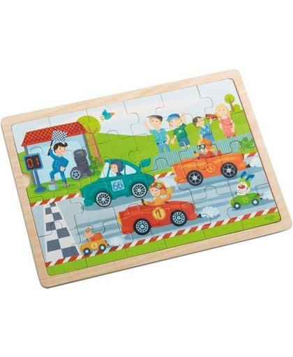 Haba - Houten puzzel - Snelle sportwagens