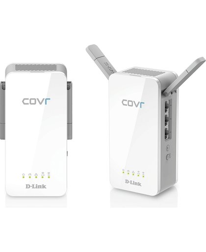 D-Link COVR-P2502/E PowerLine-netwerkadapter 1300 Mbit/s Ethernet LAN Wi-Fi Grijs, Wit 2 stuk(s)