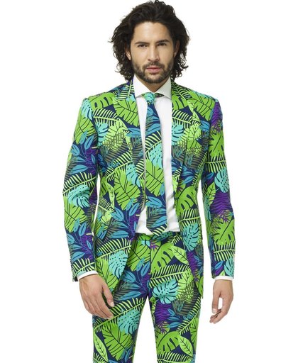 OppoSuits Officiële Tropische Pakken van Hoge Kwaliteit - Juicy Jungle - Kostuum bevat Pantalon, Jasje en Stropdas! Maat 58