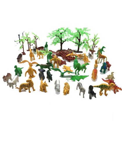 Set van 68 Dieren - Dierentuin Speelset Voor Kinderen - Verschillende Dieren Dieren Tuin Speel Set