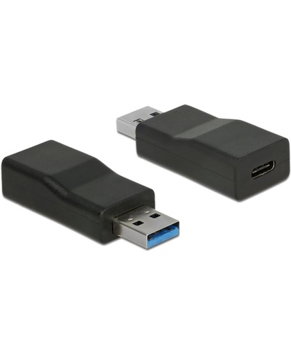 DeLOCK 65696 USB 3.1 Gen 2 Type-A USB 3.1 Gen 2 Type-C Zwart kabeladapter/verloopstukje