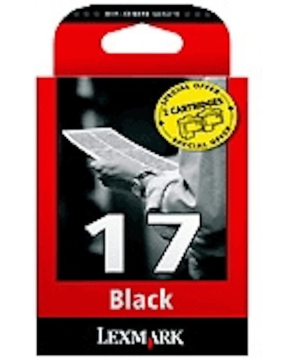 Lexmark Twinpack nr. 17 zwarte inktcartridges