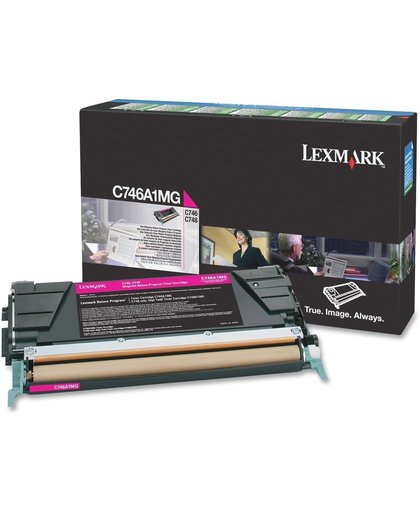 Lexmark C746A1MG Tonercartridge 7000pagina's Magenta tonercartridge