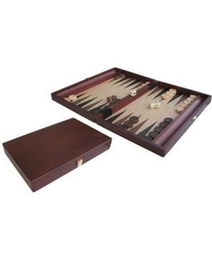 Hot sports Backgammon koffer hout bruin 35x23