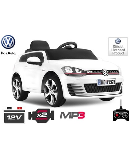 VW Golf 7 GTI Elektrische accuvoertuig - Kinderauto 12v met afstandsbediening + Mp3 | GRATIS VERZENDING