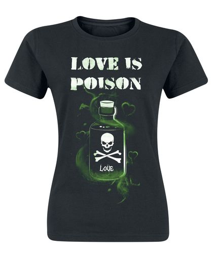 Love Is Poison Girls shirt zwart