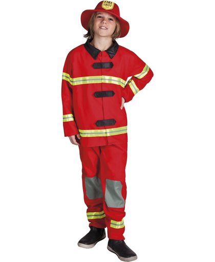 3 stuks: Brandweercommandant Kinderkostuum - 7-9 jaar