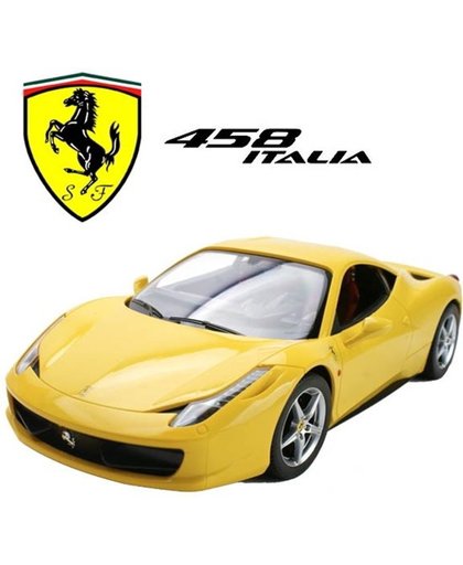 Rastar Bestuurbare auto Ferrari 458 Italia Geel - Schaal 1/14 - Bestuurbare Auto