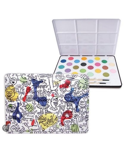 Schilderen met kinderen - leuke schilderset van de kunstenaar Keith Haring