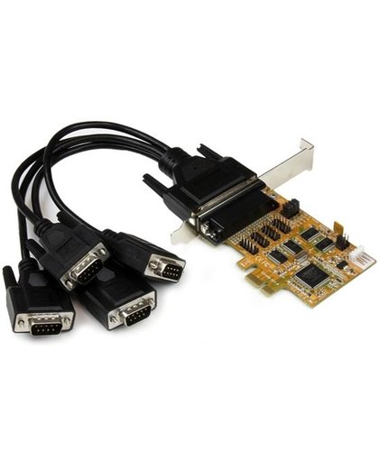 StarTech.com 4-poorts PCI Express (PCIe) RS232 seriële kaart met voedingsuitgang en ESD-beveiliging