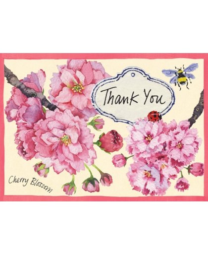 Cherry Blossom Garden Parcel Thank You Notes