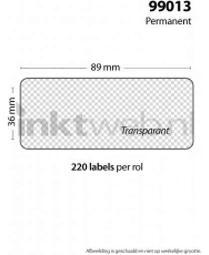 Dymo 99013 Adreslabel transparant transparant