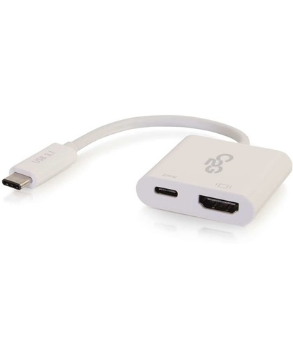 C2G 80493 USB-C HDMI, USB-C Wit kabeladapter/verloopstukje