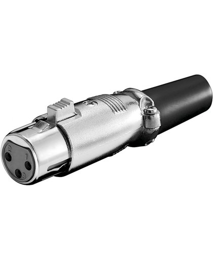 S-Impuls XLR 3-pins connector (v) / rubberen trekontlasting - grijs/zwart