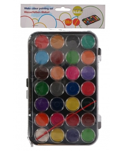Schilder waterverf set 28 kleuren - voor kinderen