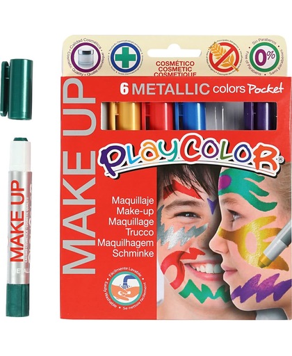 Playcolor Make up, 6x5 gr, kleuren assorti