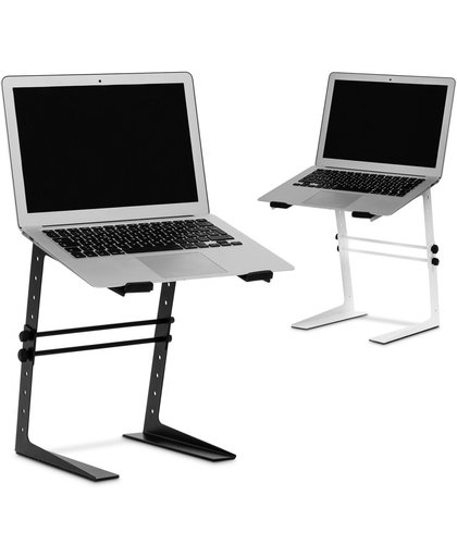 relaxdays notebook standaard, dj tafel, laptophouder, laptoptafel verstelbaar zwart