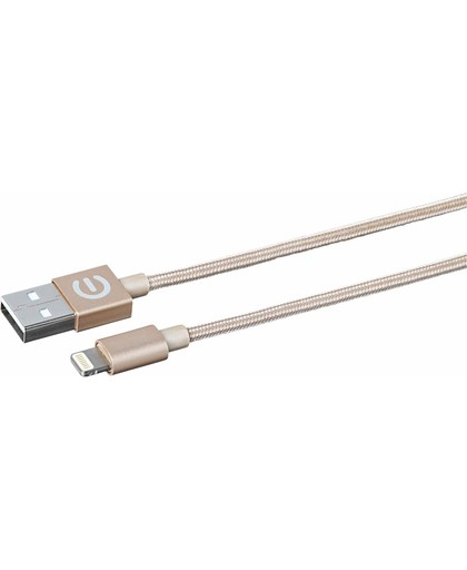 eSTUFF ES80111-GOLD 2m USB A Lightning Goud mobiele telefoonkabel