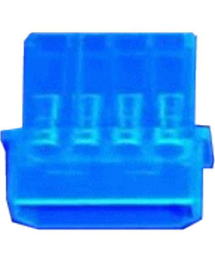 UVM4PMB Setje van 10x Molex voedingsplug (Male, Blauw UV)