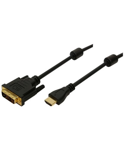 LogiLink HDMI-DVI-Kabel HDMI-<gt/>DVI-D St/19-pin St 3,00m