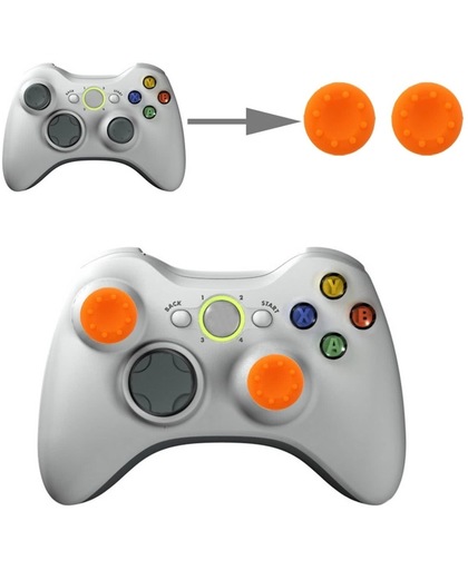 siliconen Key beschermings Thumb Grips Joystick Caps voor PS4 & XBOX, Pack of 2(Oranje)